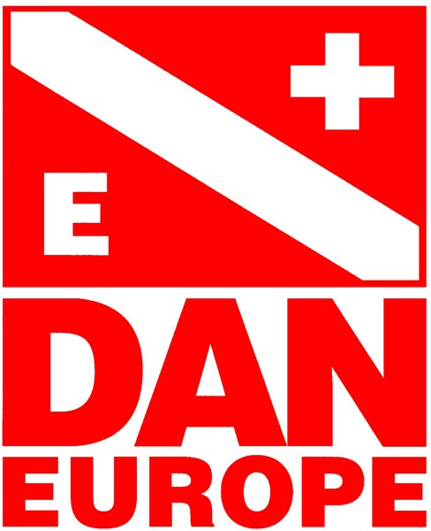 Logo de DAN garantía de seguridad en centro de buceo Tenerife Sur Las Galletas y La Gomera