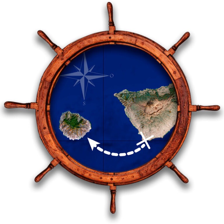 Excursion descubre La Gomera desde Las Galletas en barco yate de buceo - Mapa del trayecto
